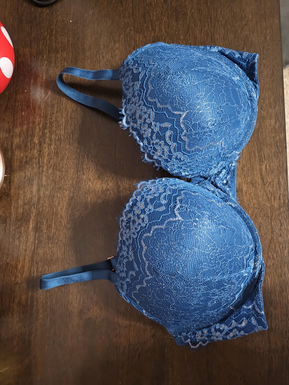 Victoria's Secret Teal Blue Lace Underwire Bra
